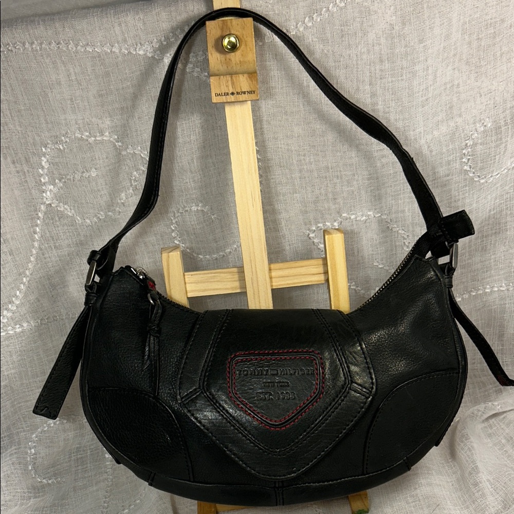 Tommy Hilfiger leather half moon shoulder bag